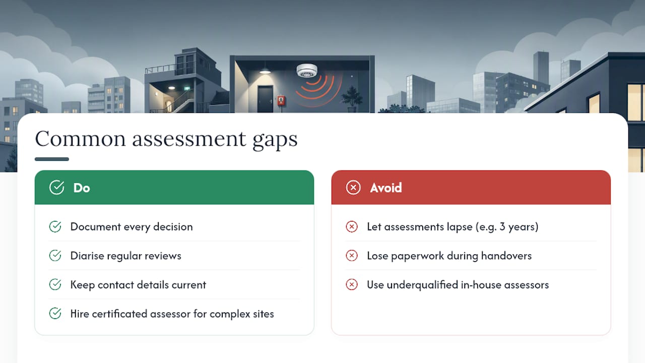The gaps I keep seeing in fire risk assessments — overview diagram