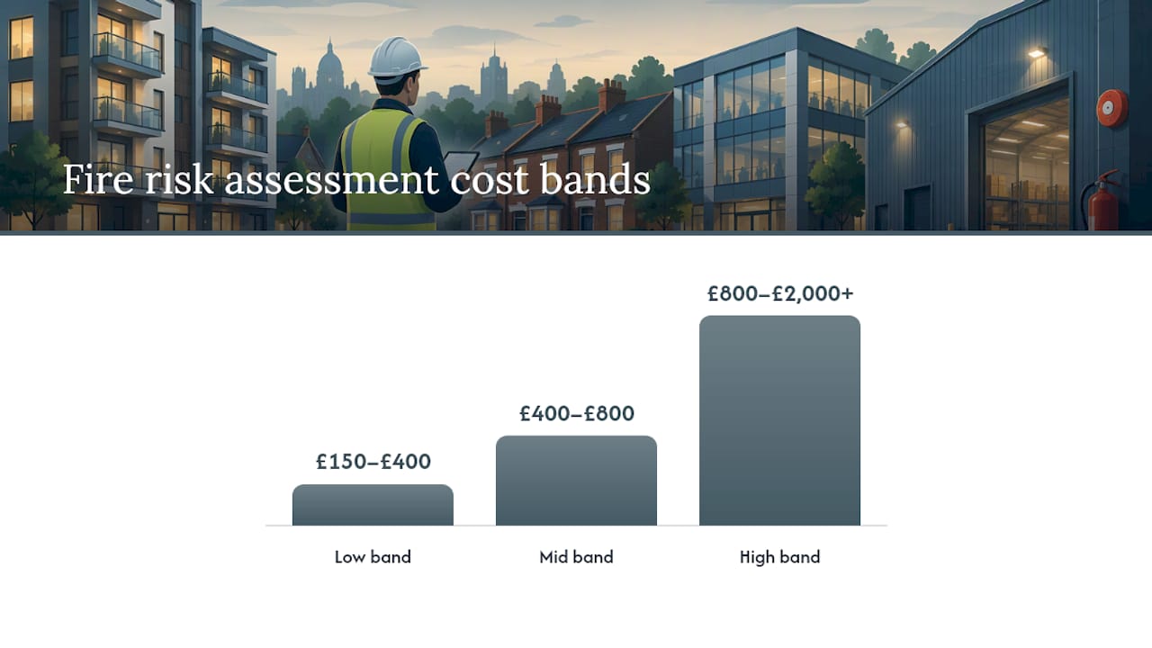 Typical UK cost ranges and what each band covers — overview diagram