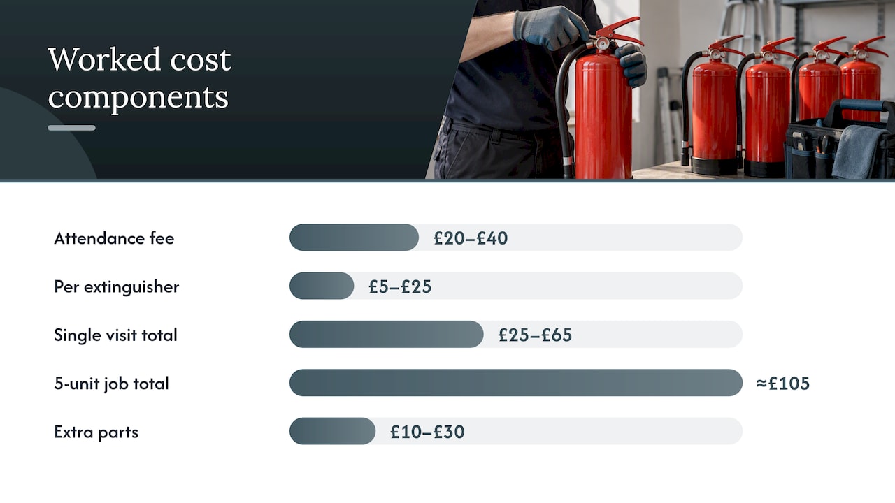 Fire extinguisher service cost breakdown