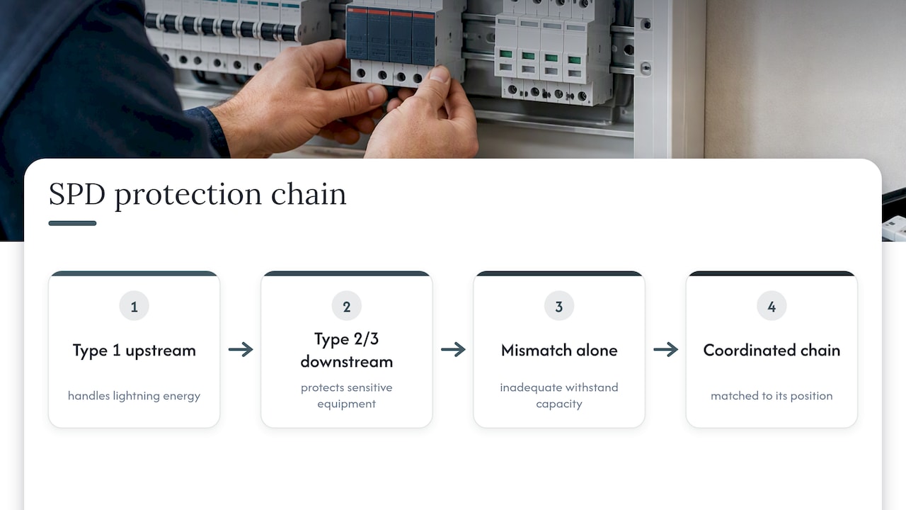 Coordinated upstream and downstream SPD protection