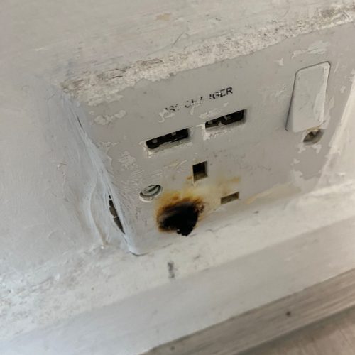 burnt socket